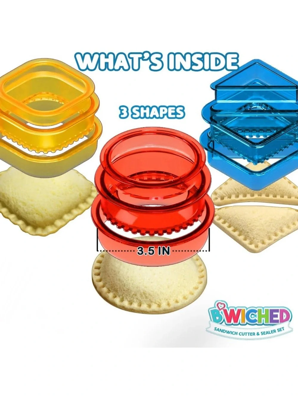 Sandwich Cutter & Sealer B’Wiched Crustless Sandwich Maker | Make Lunches Fun!